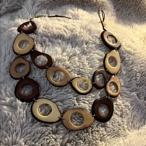 Chic Burgundy and Cream Necklace